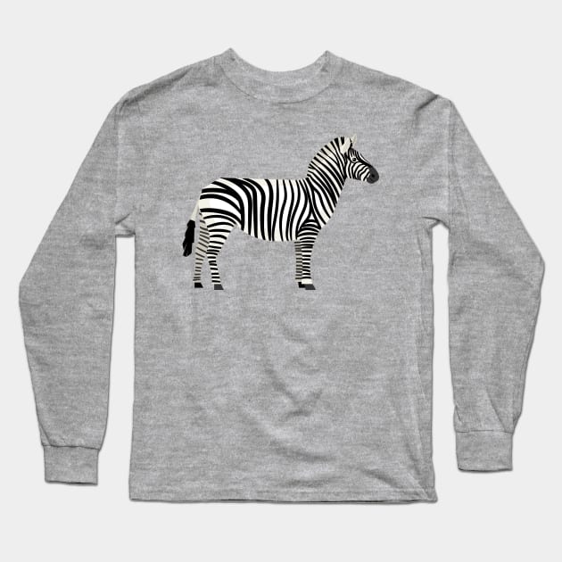 Zebra Long Sleeve T-Shirt by JunkyDotCom